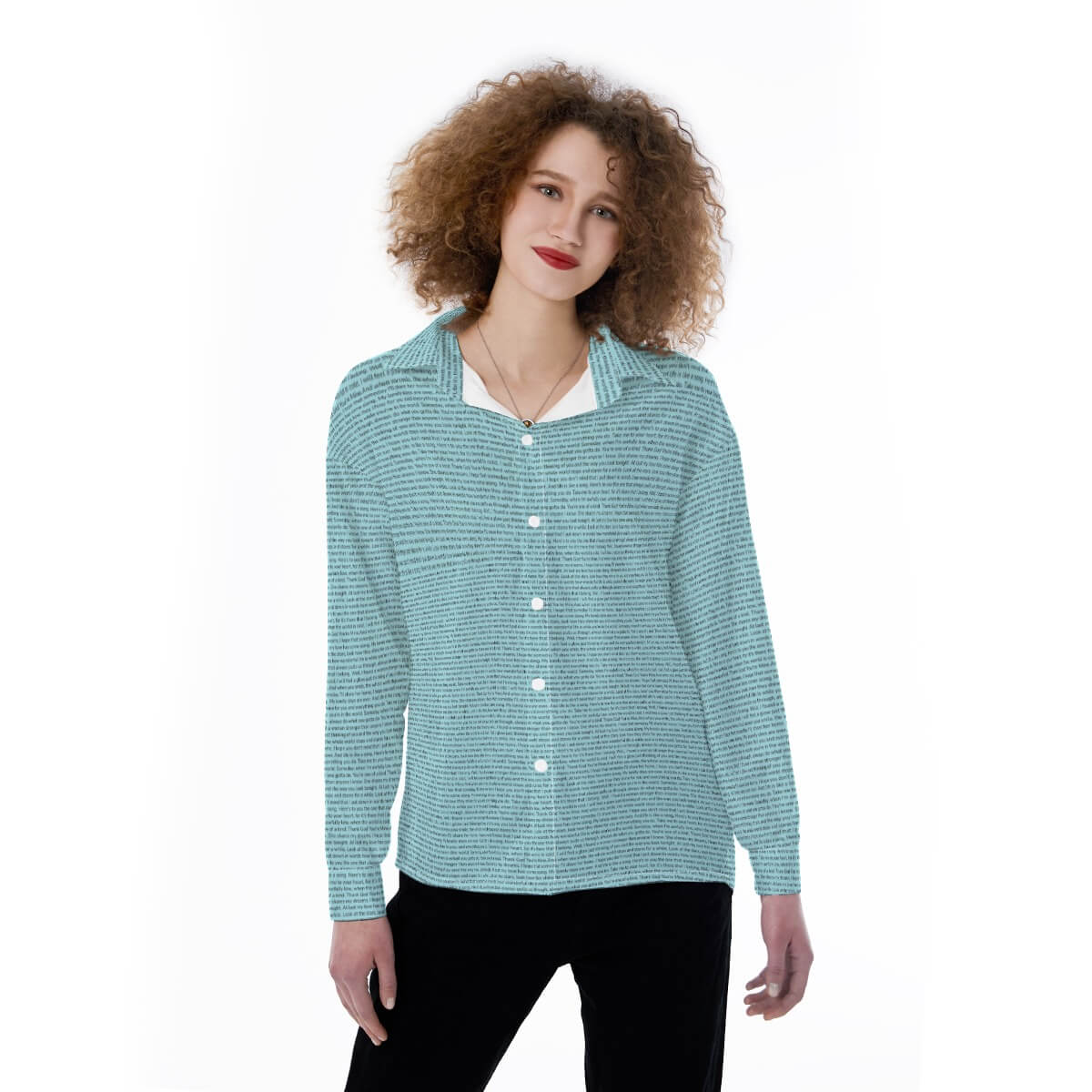 Women's Satin Long Sleeve Shirt