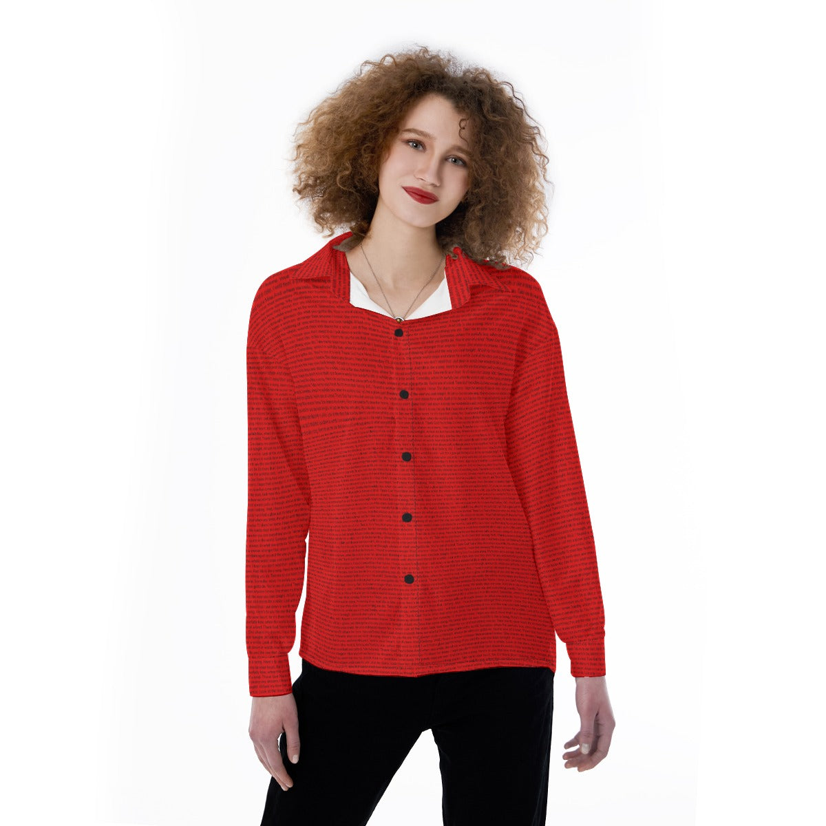 Women's Satin Long Sleeve Shirt