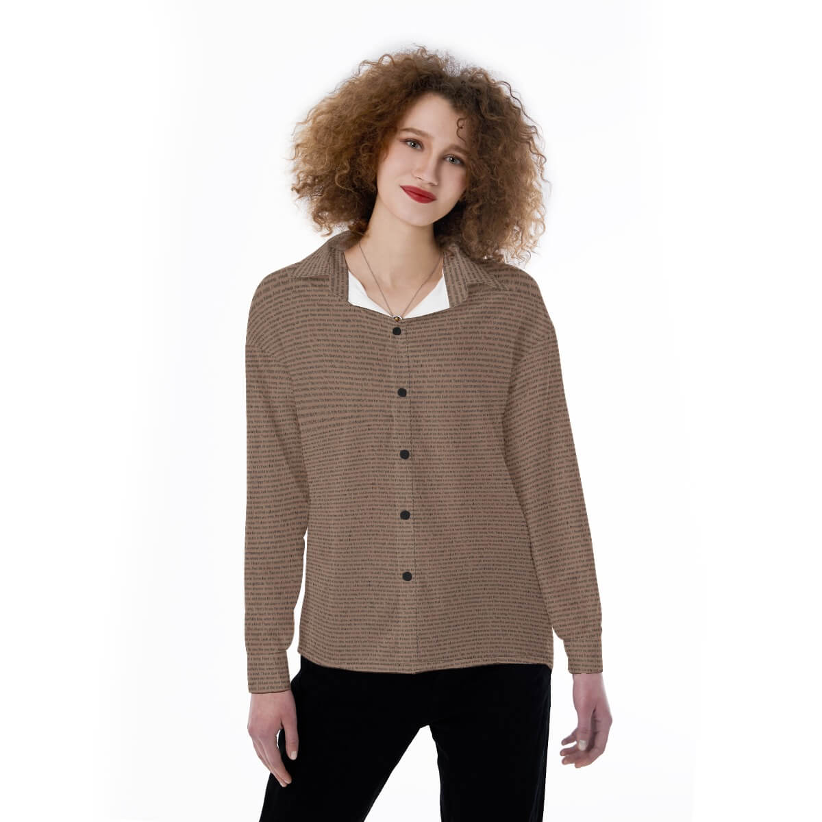 Women's Satin Long Sleeve Shirt