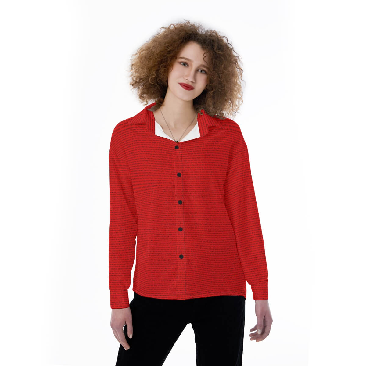 Women's Satin Long Sleeve Shirt