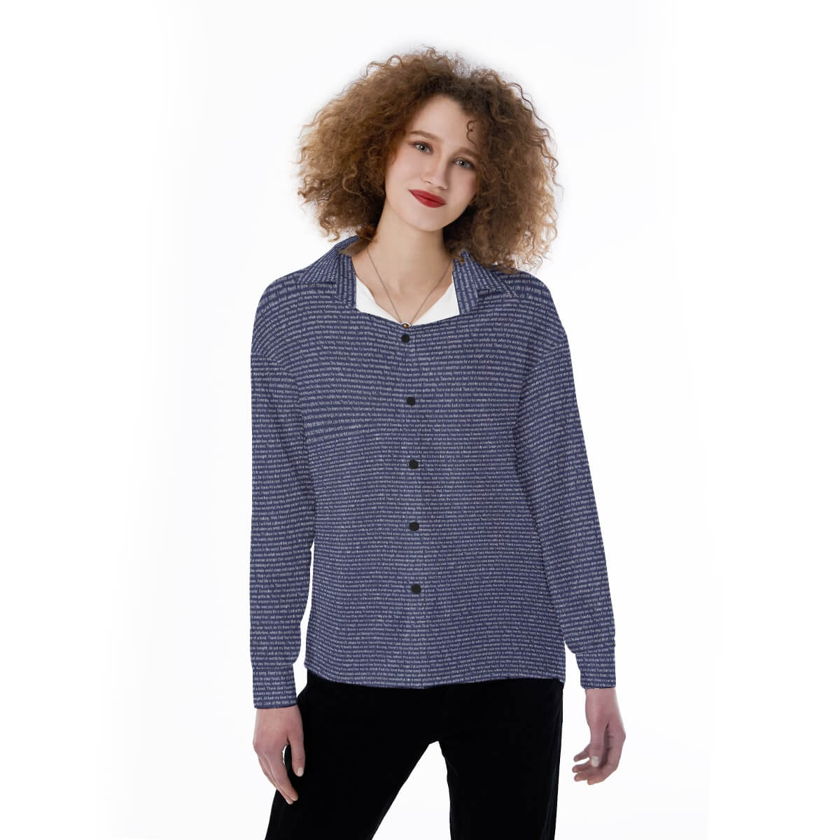 Women's Satin Long Sleeve Shirt