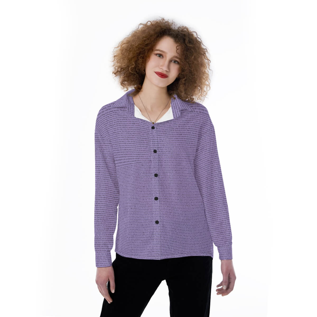 Women's Satin Long Sleeve Shirt