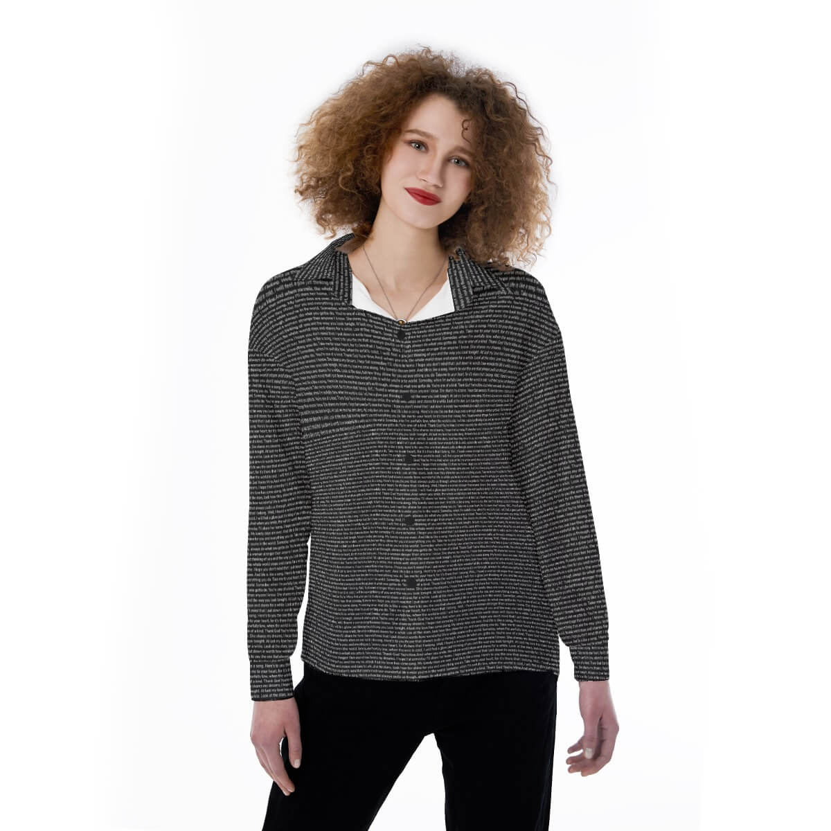 Women's Satin Long Sleeve Shirt
