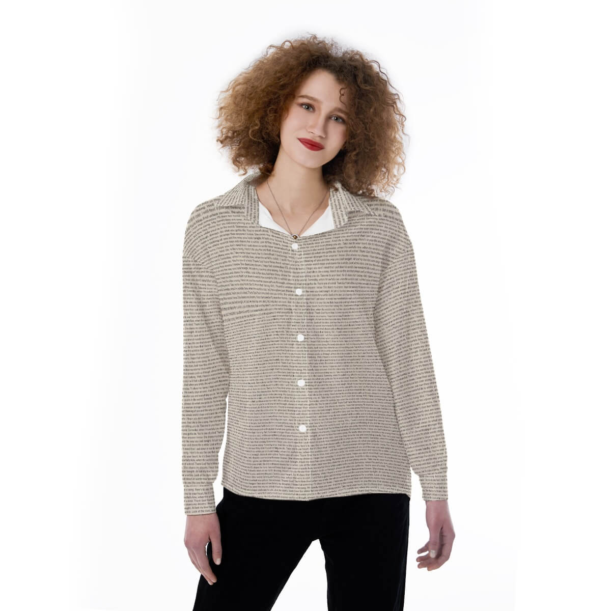 Women's Satin Long Sleeve Shirt