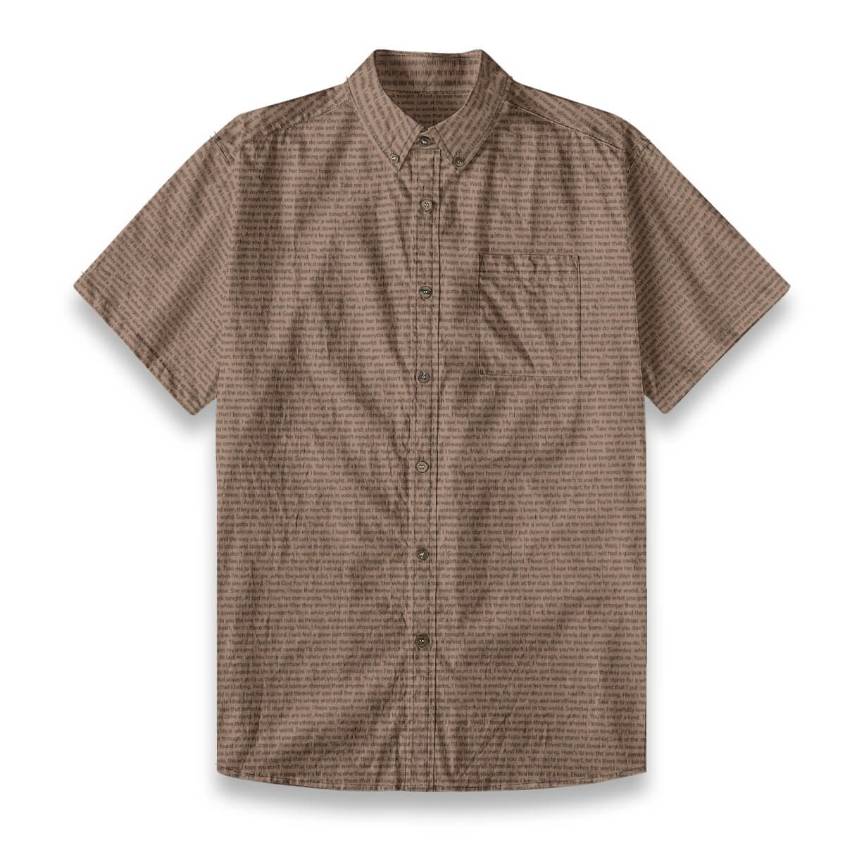 Men's Linen Textured Cotton Short Sleeve Shirt