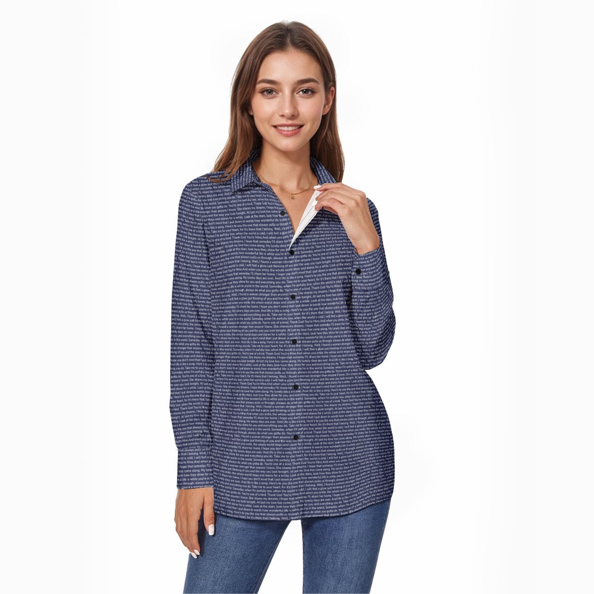 Women's Long Sleeve Button-Up Shirt