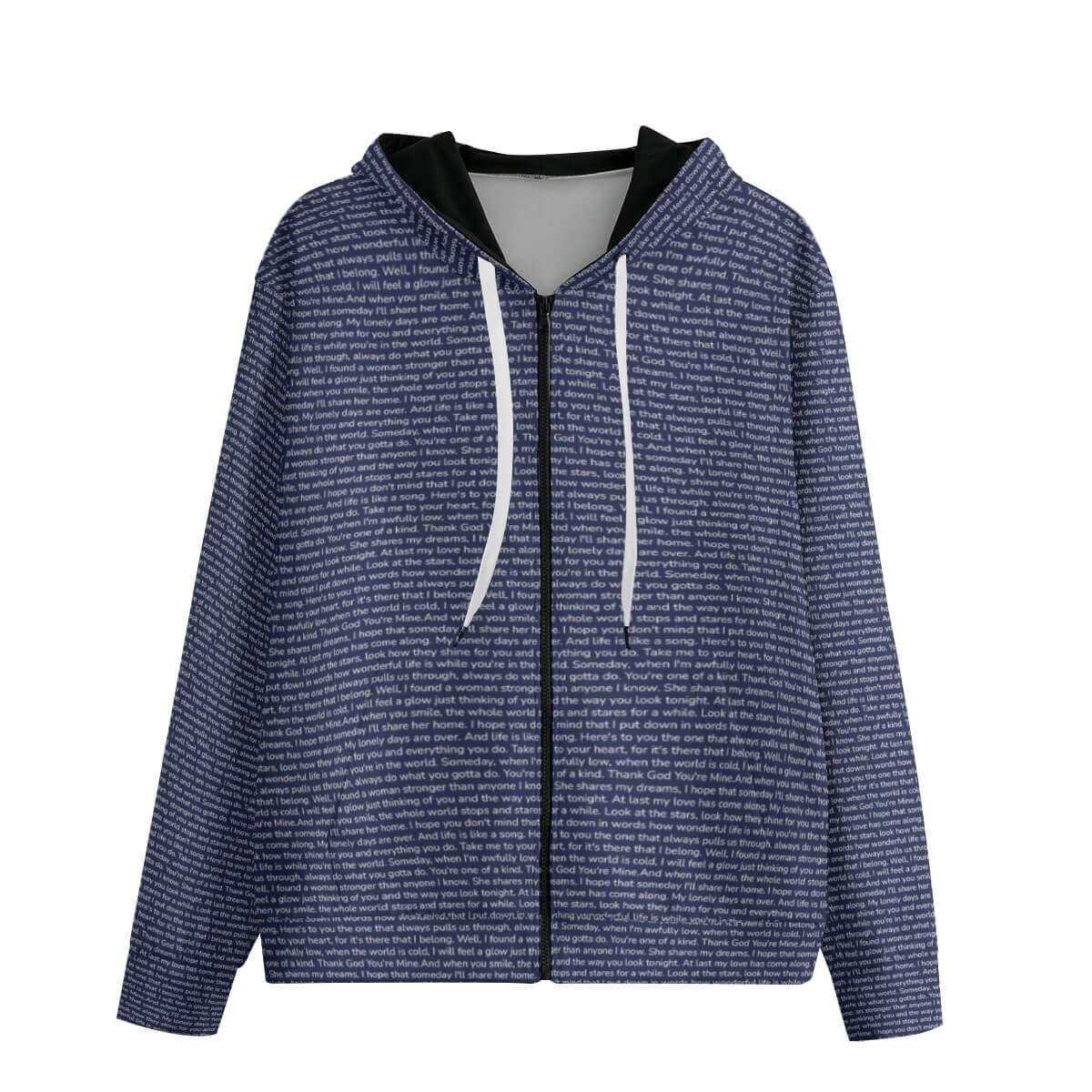 Unisex Cotton Zip Up Hoodie