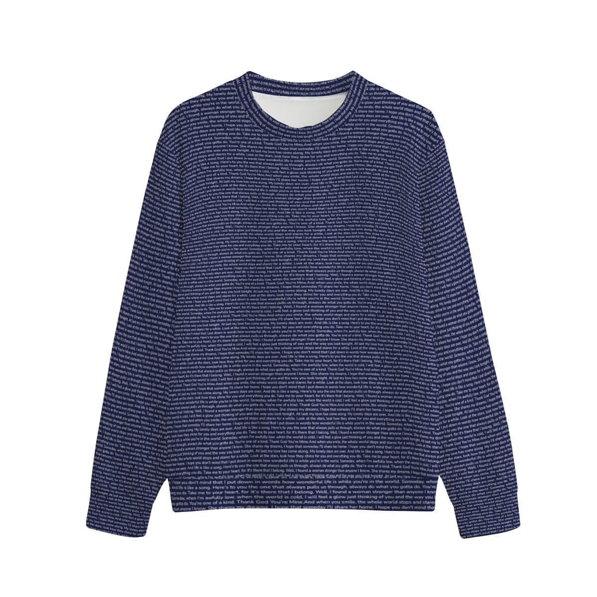 Unisex Cotton O-neck Sweatshirt