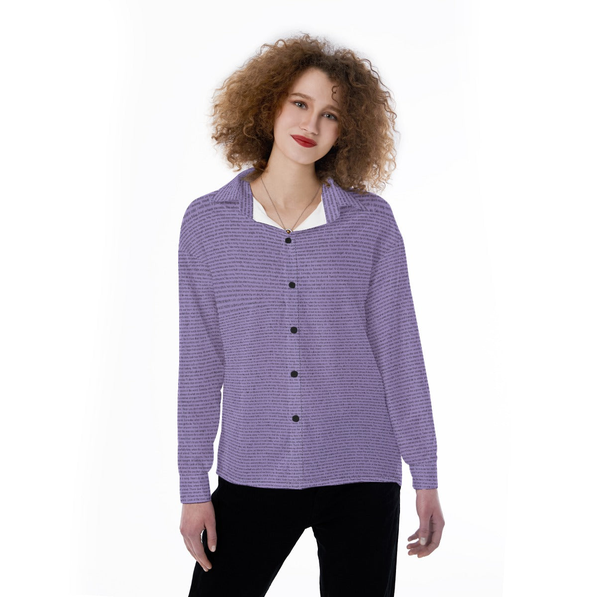 Women's Satin Long Sleeve Shirt