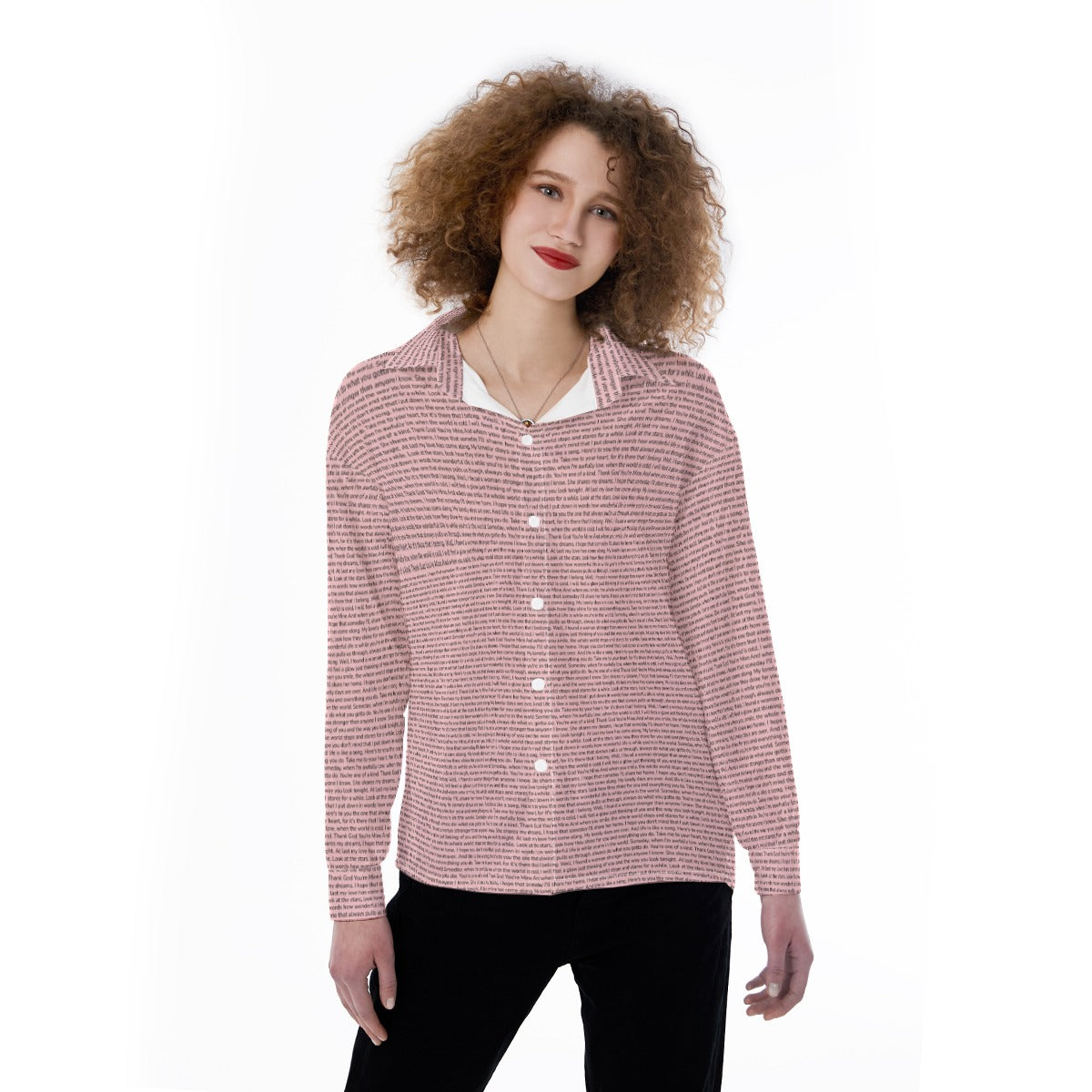Women's Satin Long Sleeve Shirt