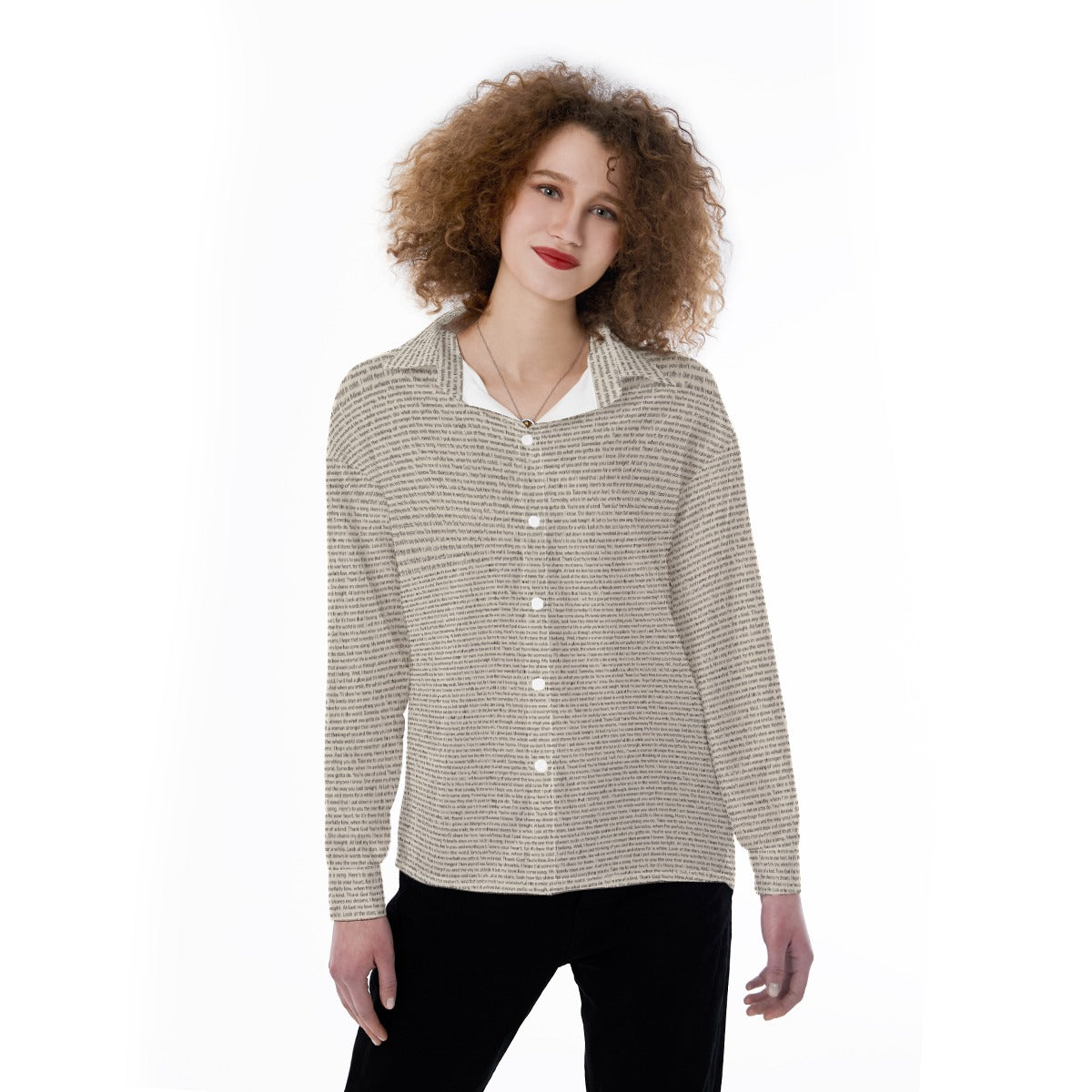 Women's Satin Long Sleeve Shirt