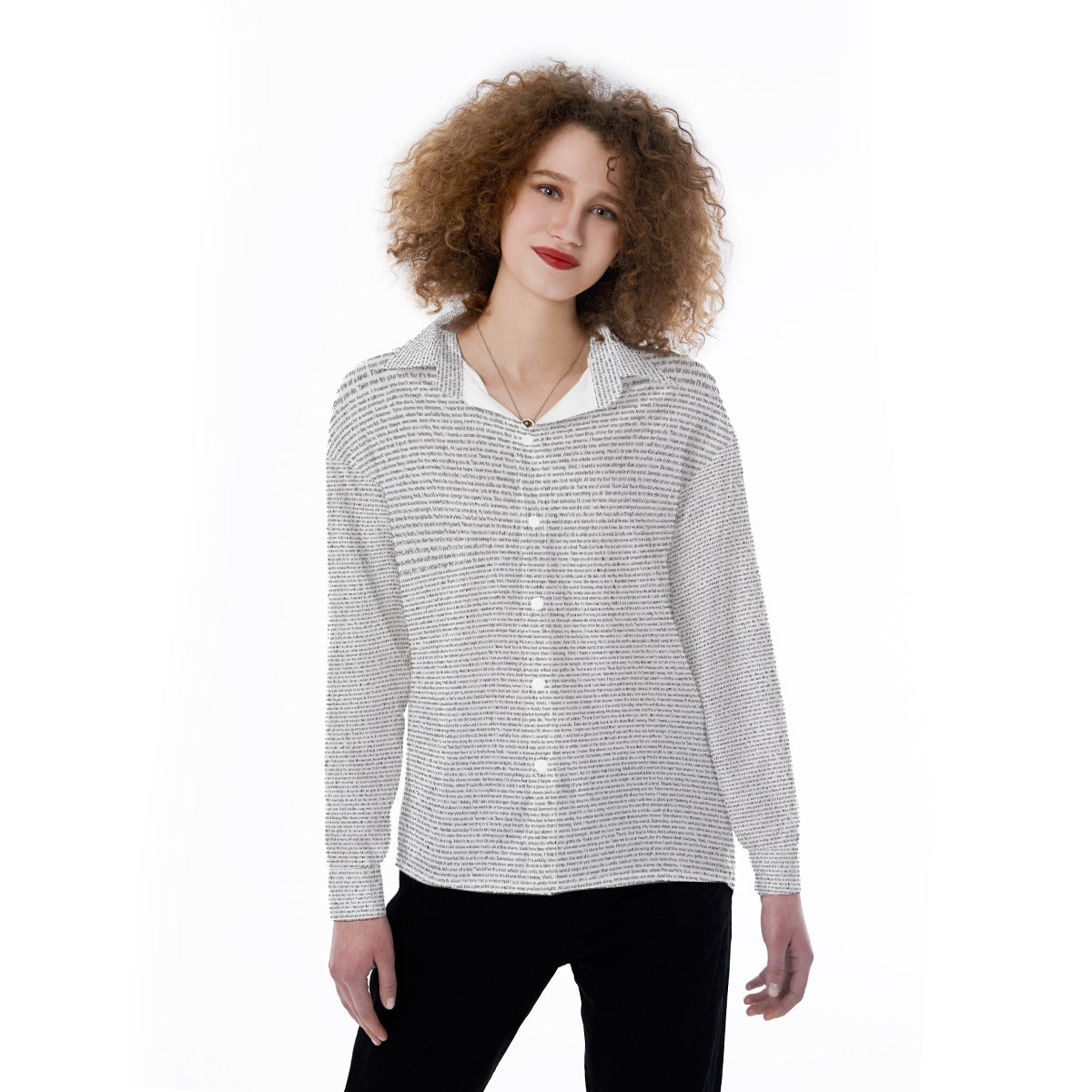 Women's Satin Long Sleeve Shirt