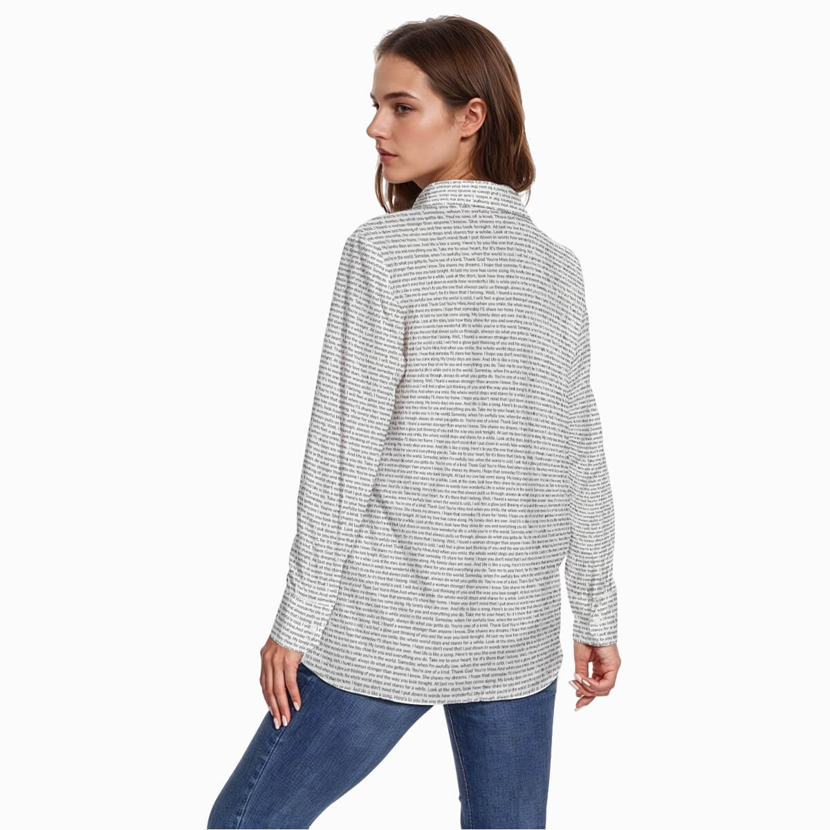 Women's Linen Textured Cotton Long Sleeve Shirt