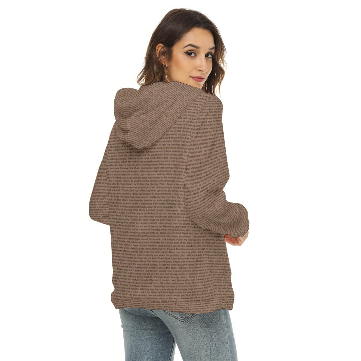 Women's Borg Fleece Hoodie With Half Zip