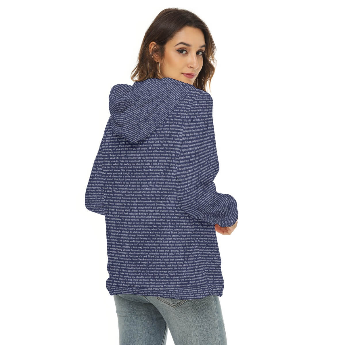 Women's Borg Fleece Hoodie With Half Zip