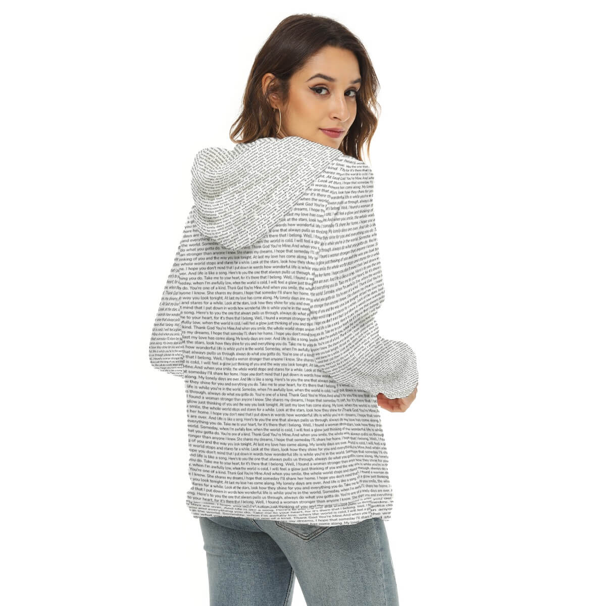 Women's Borg Fleece Hoodie With Half Zip