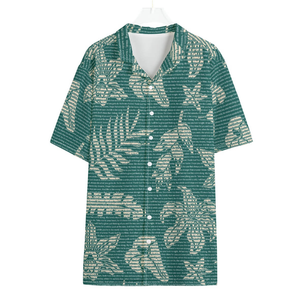 Men's Cotton Tropical Floral Scenic Hawaiian Shirt