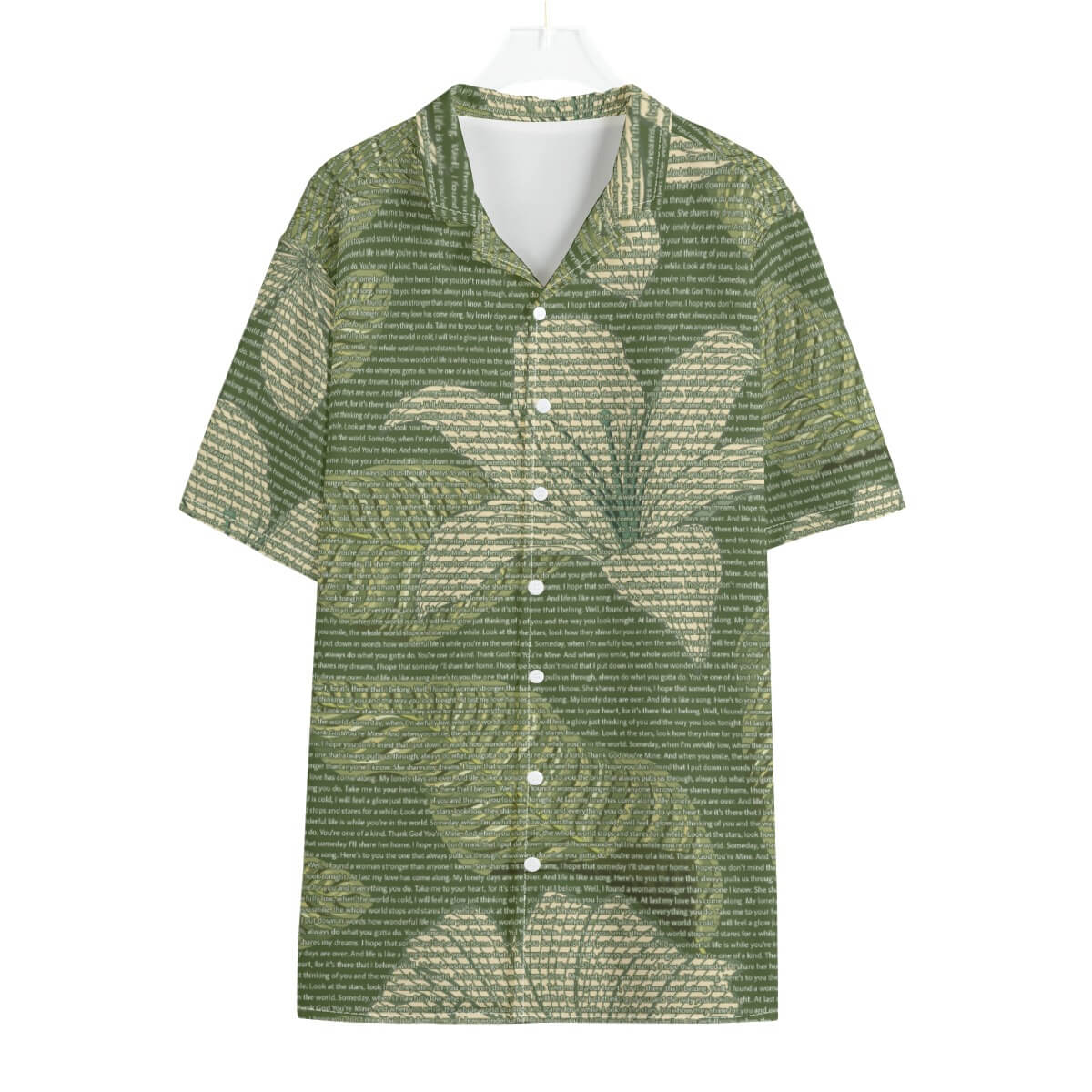 Men's Cotton Tropical Floral Scenic Hawaiian Shirt