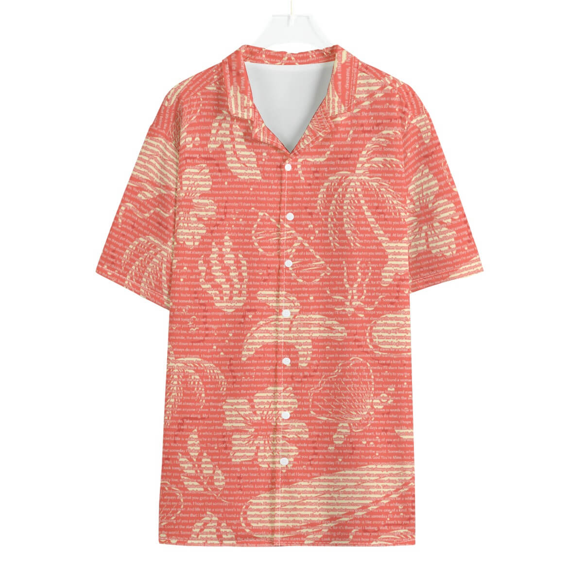 Men's Cotton Tropical Floral Scenic Hawaiian Shirt