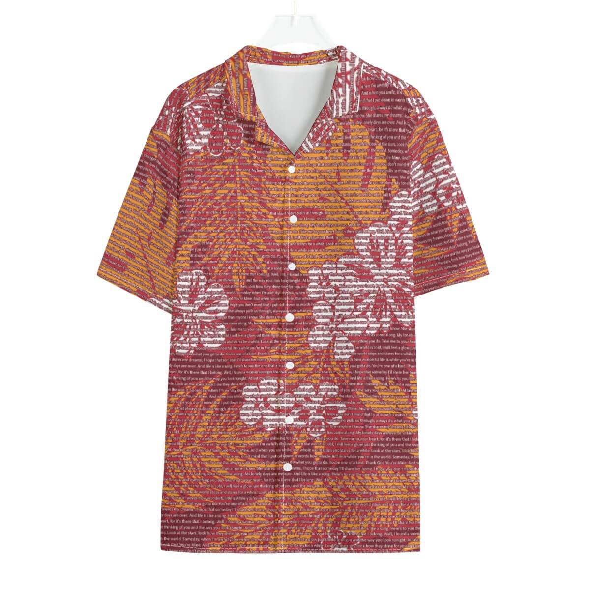 Men's Cotton Tropical Floral Scenic Hawaiian Shirt