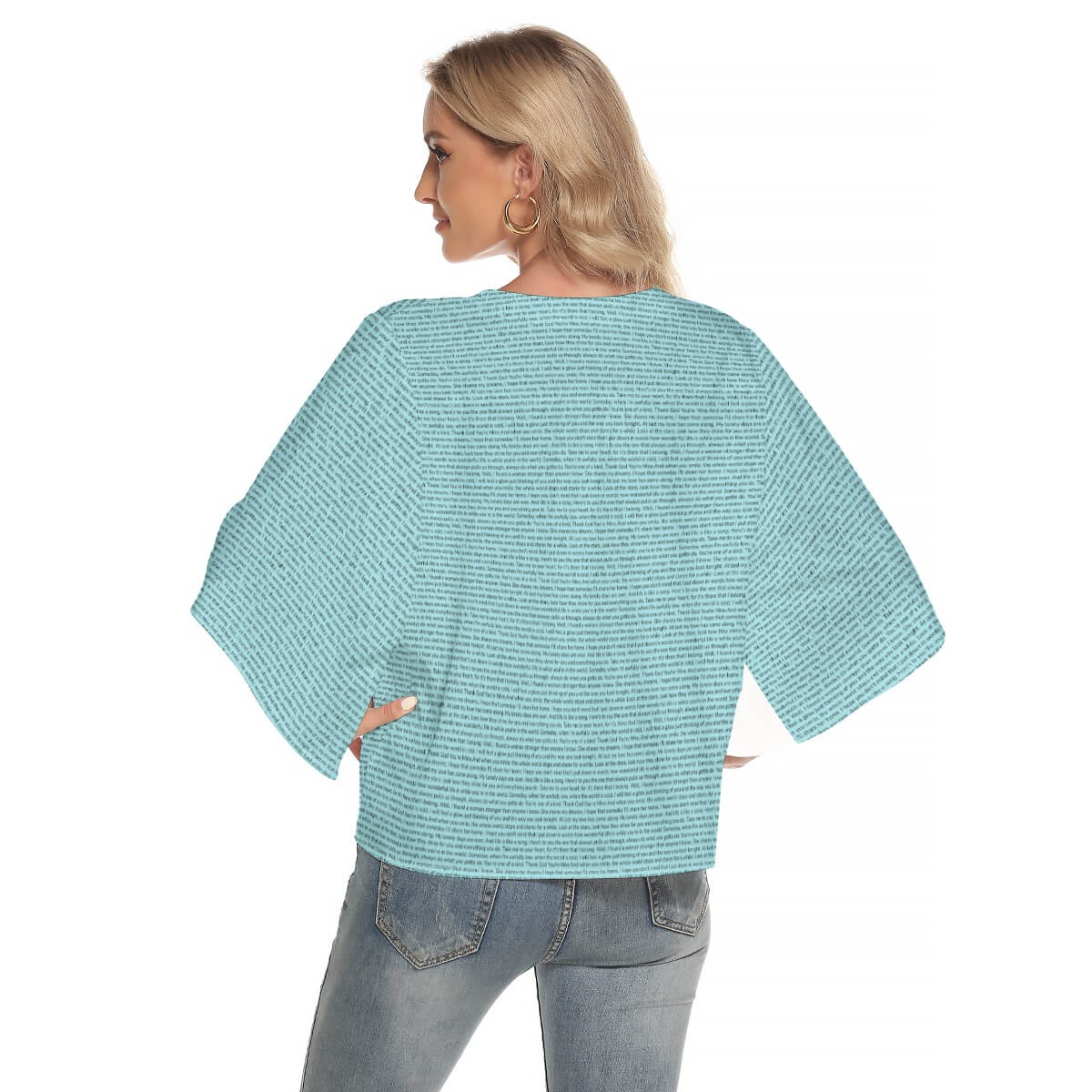 Women's Bat Sleeve Light V-neck Top