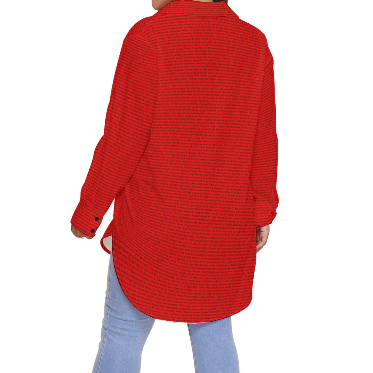 Women's Long Sleeve Button-Up Shirt (Plus Size)