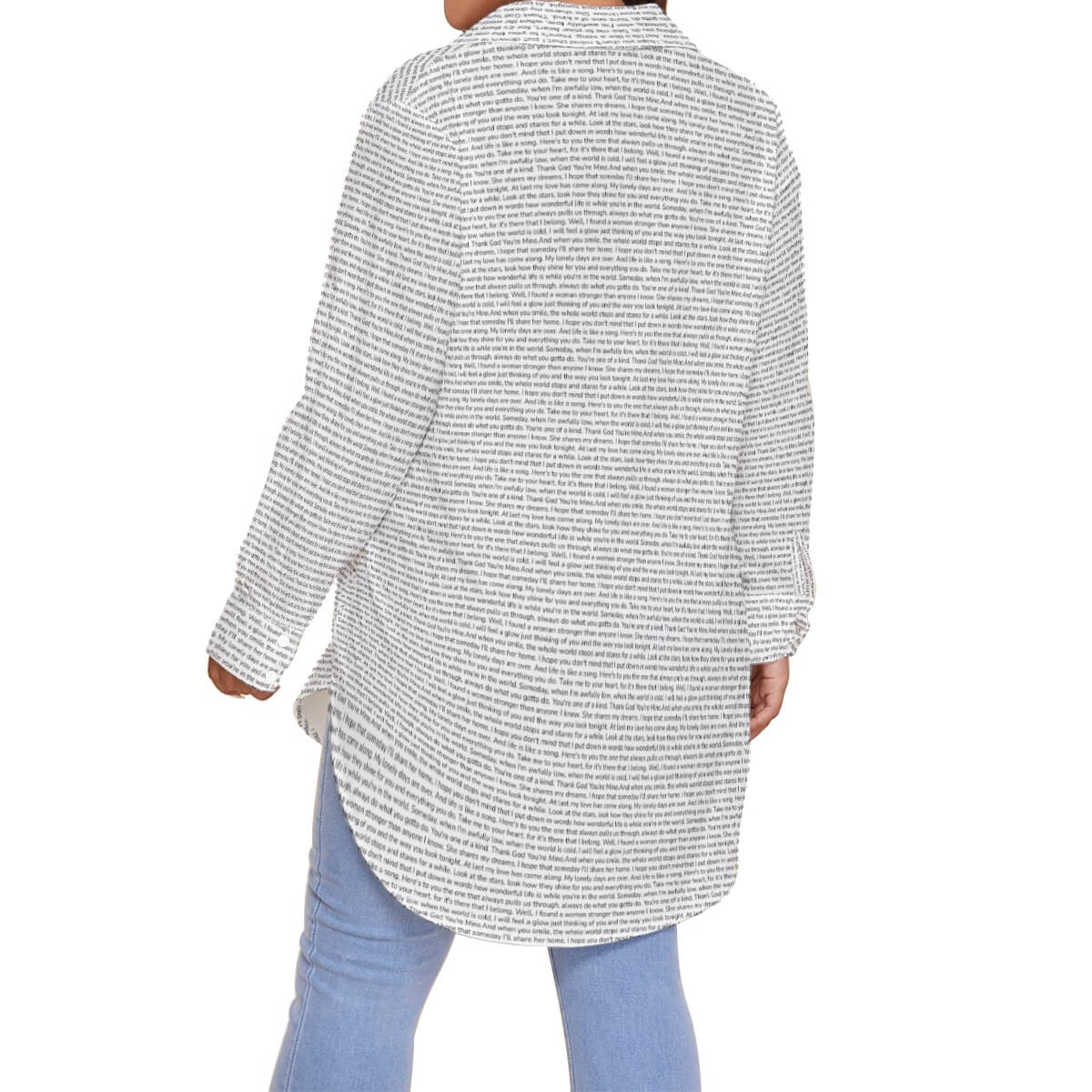 Women's Long Sleeve Button-Up Shirt (Plus Size)