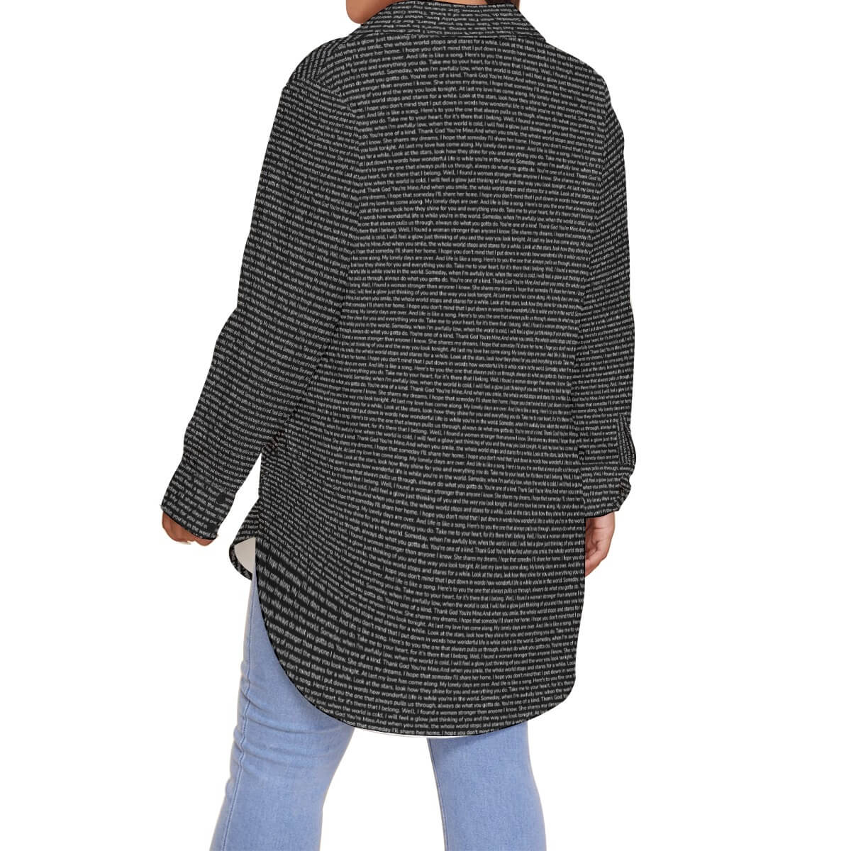 Women's Long Sleeve Button-Up Shirt (Plus Size)