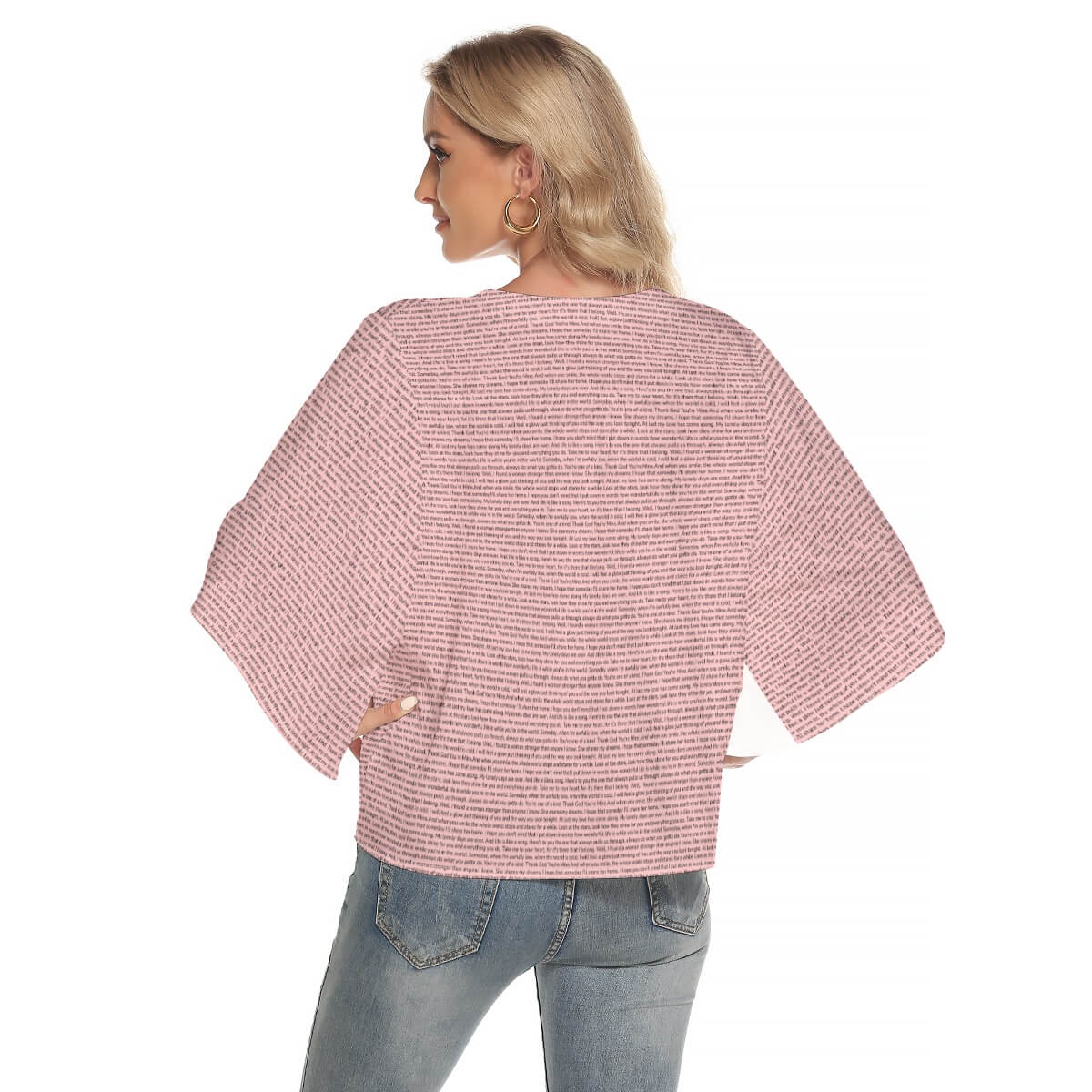 Women's Bat Sleeve Light V-neck Top