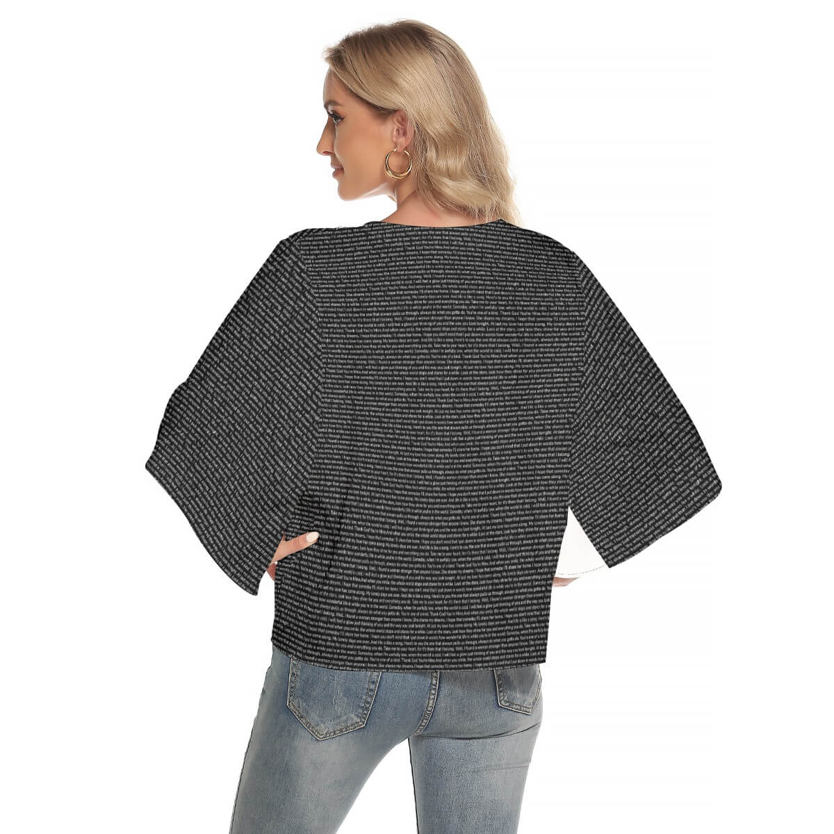 Women's Bat Sleeve Light V-neck Top