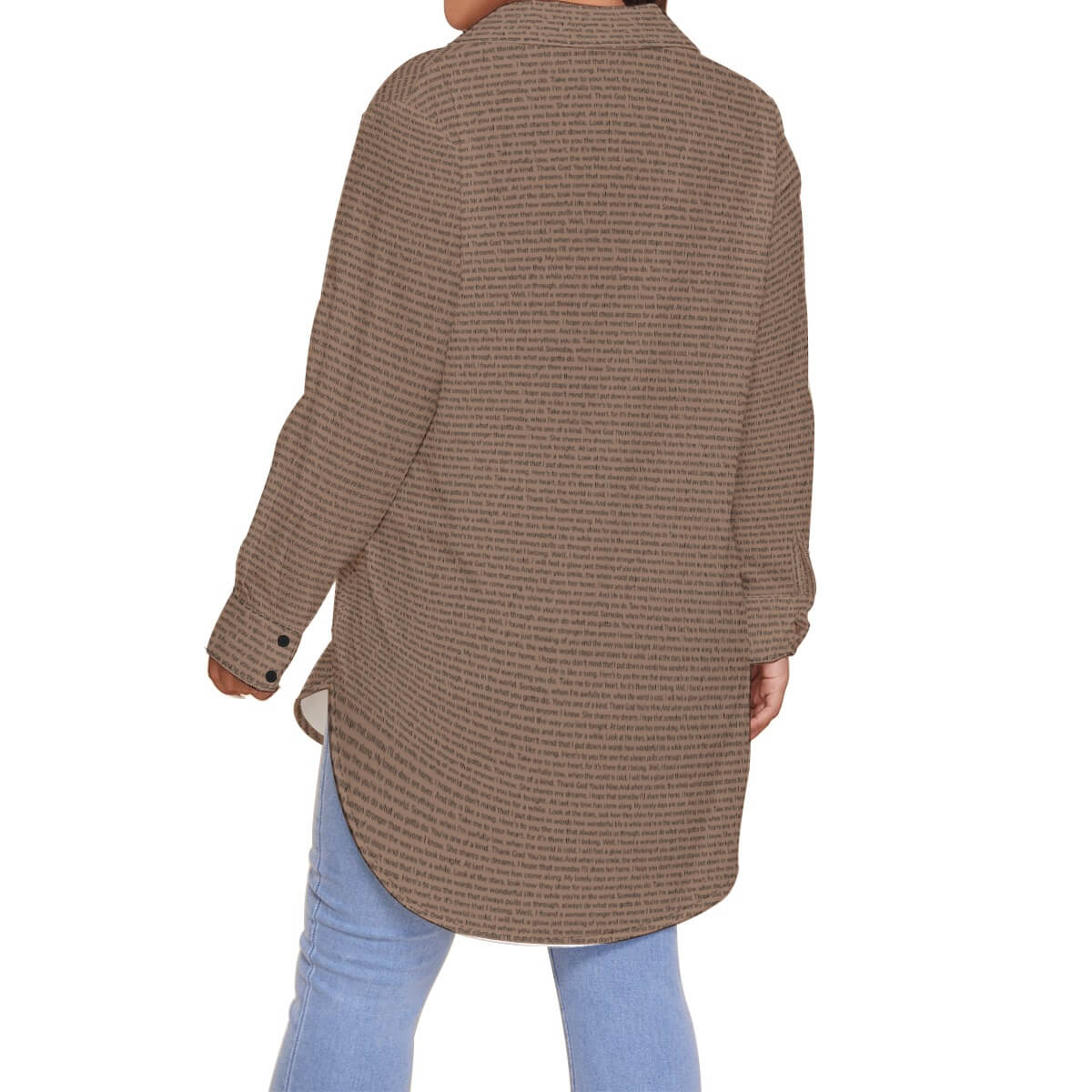 Women's Long Sleeve Button-Up Shirt (Plus Size)