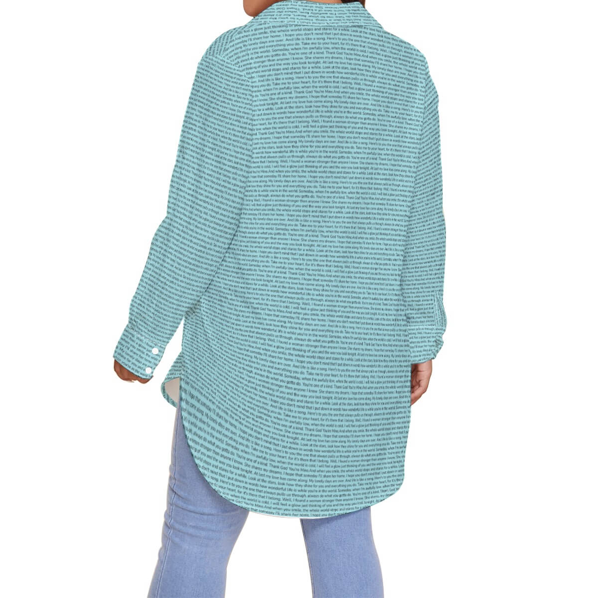 Women's Long Sleeve Button-Up Shirt (Plus Size)