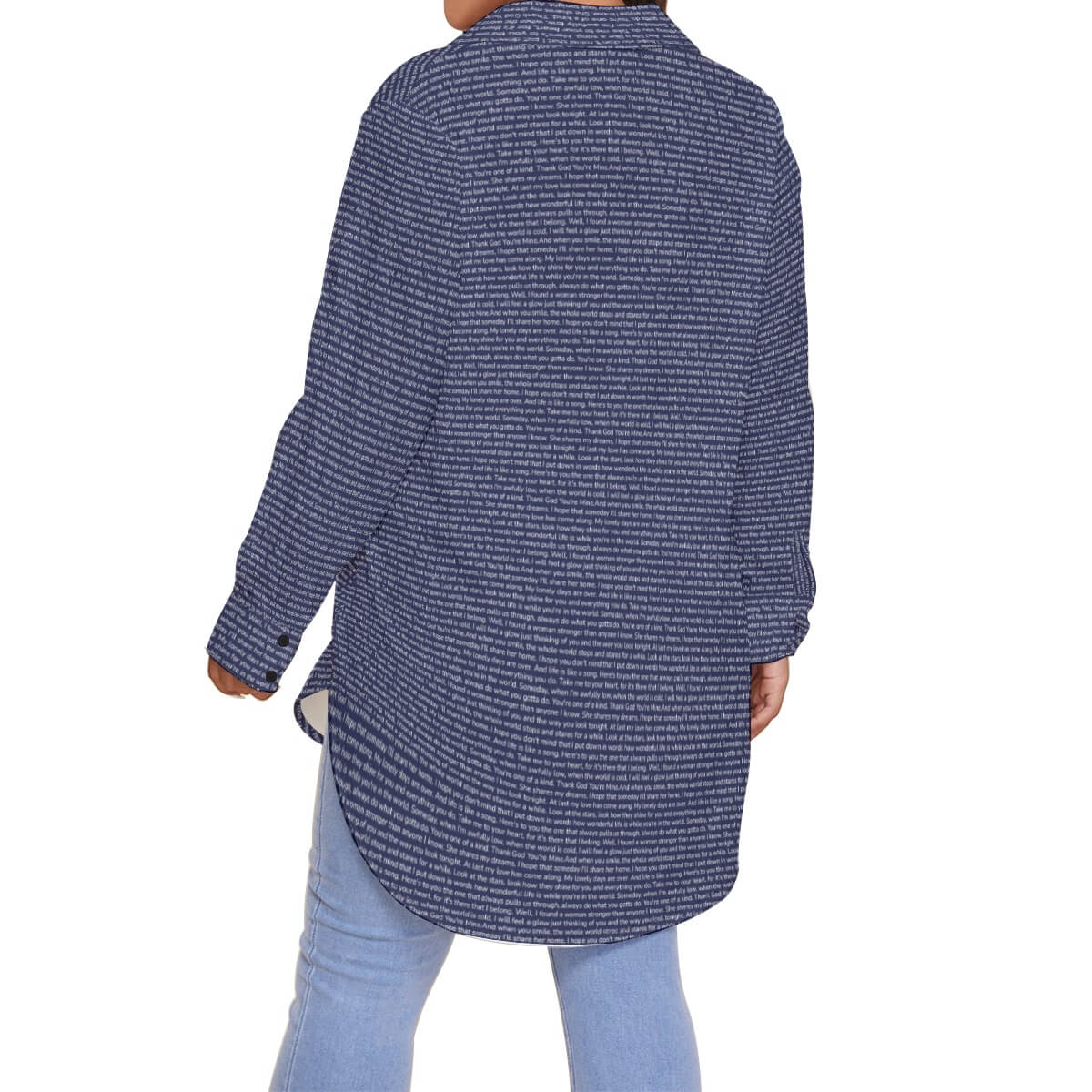 Women's Long Sleeve Button-Up Shirt (Plus Size)
