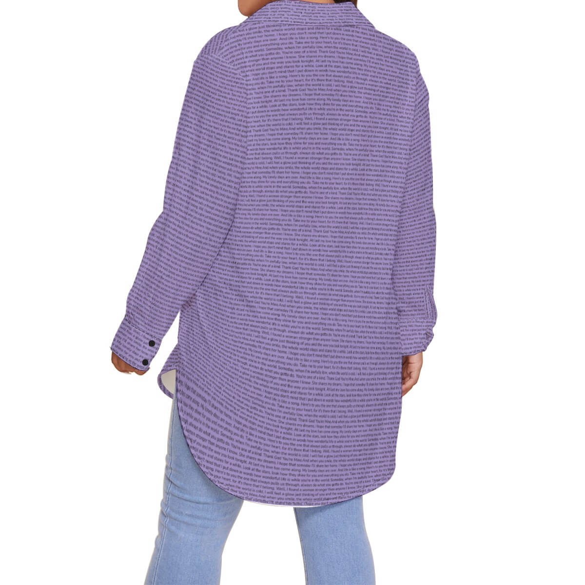 Women's Long Sleeve Button-Up Shirt (Plus Size)