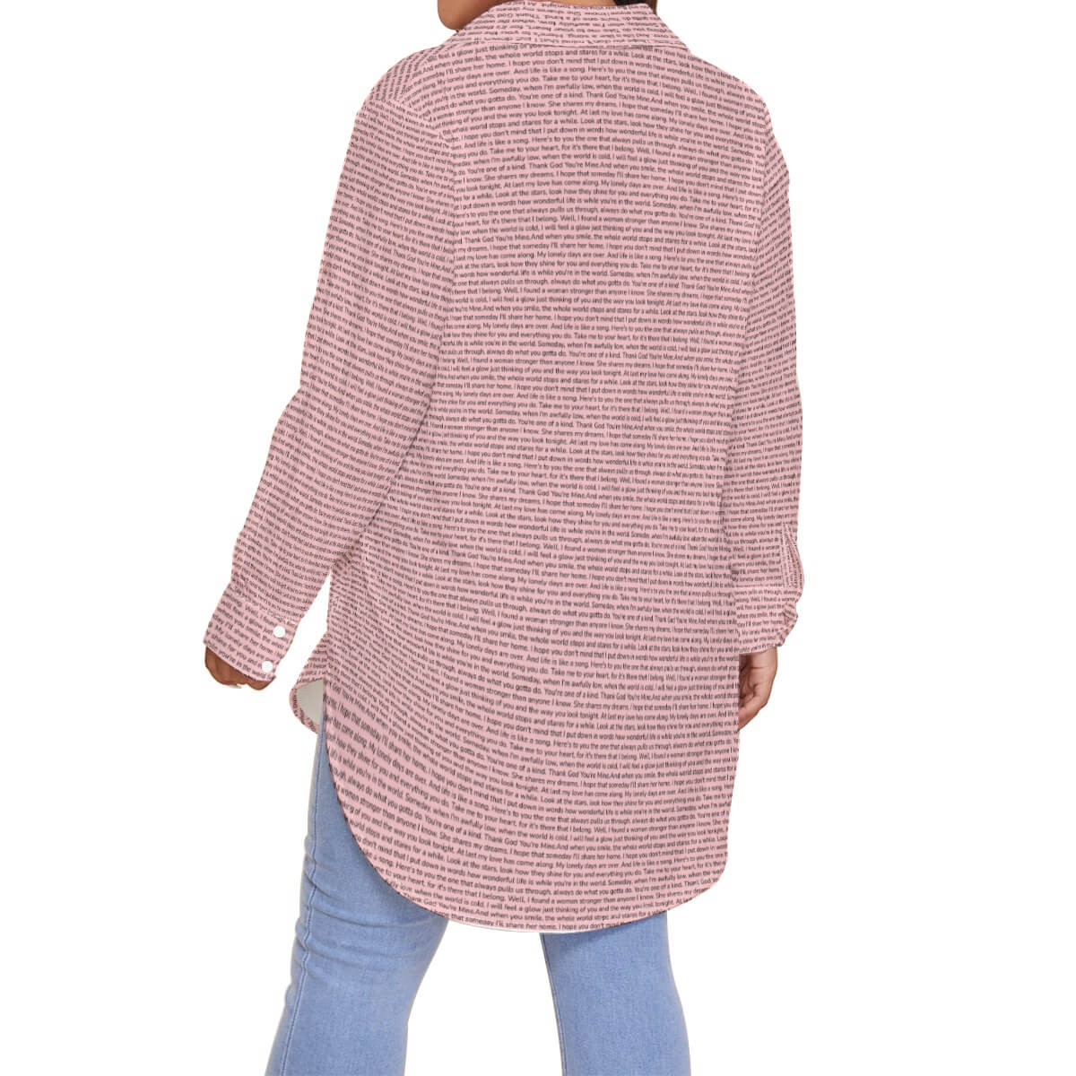 Women's Long Sleeve Button-Up Shirt (Plus Size)