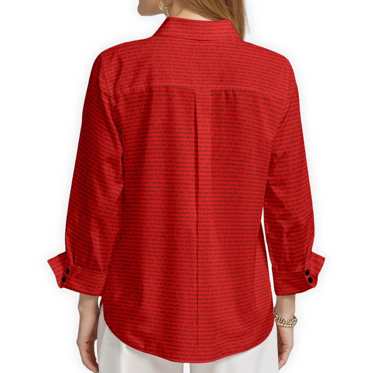 Women's Linen Textured Cotton 3/4 Sleeve Shirt