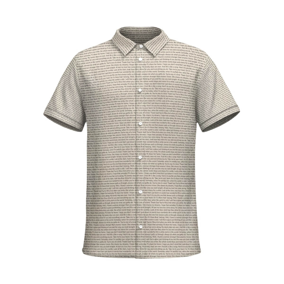 Men's Cotton Short Sleeve Button-Up Shirt