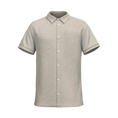 Men's Cotton Short Sleeve Button-Up Shirt