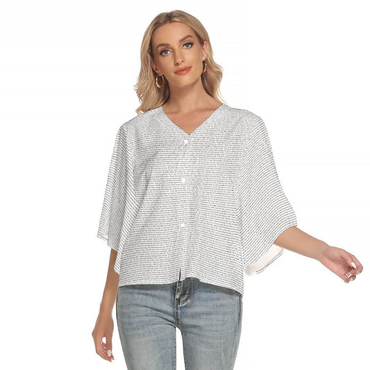 Women's Bat Sleeve Light V-neck Top