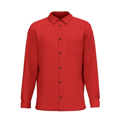 Men's Cotton Long Sleeve Pocket Button-Up Shirt