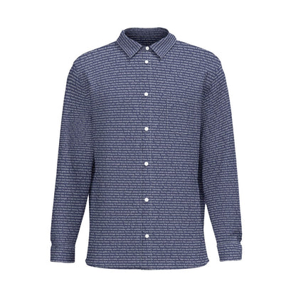 Men's Cotton Long Sleeve Pocket Button-Up Shirt