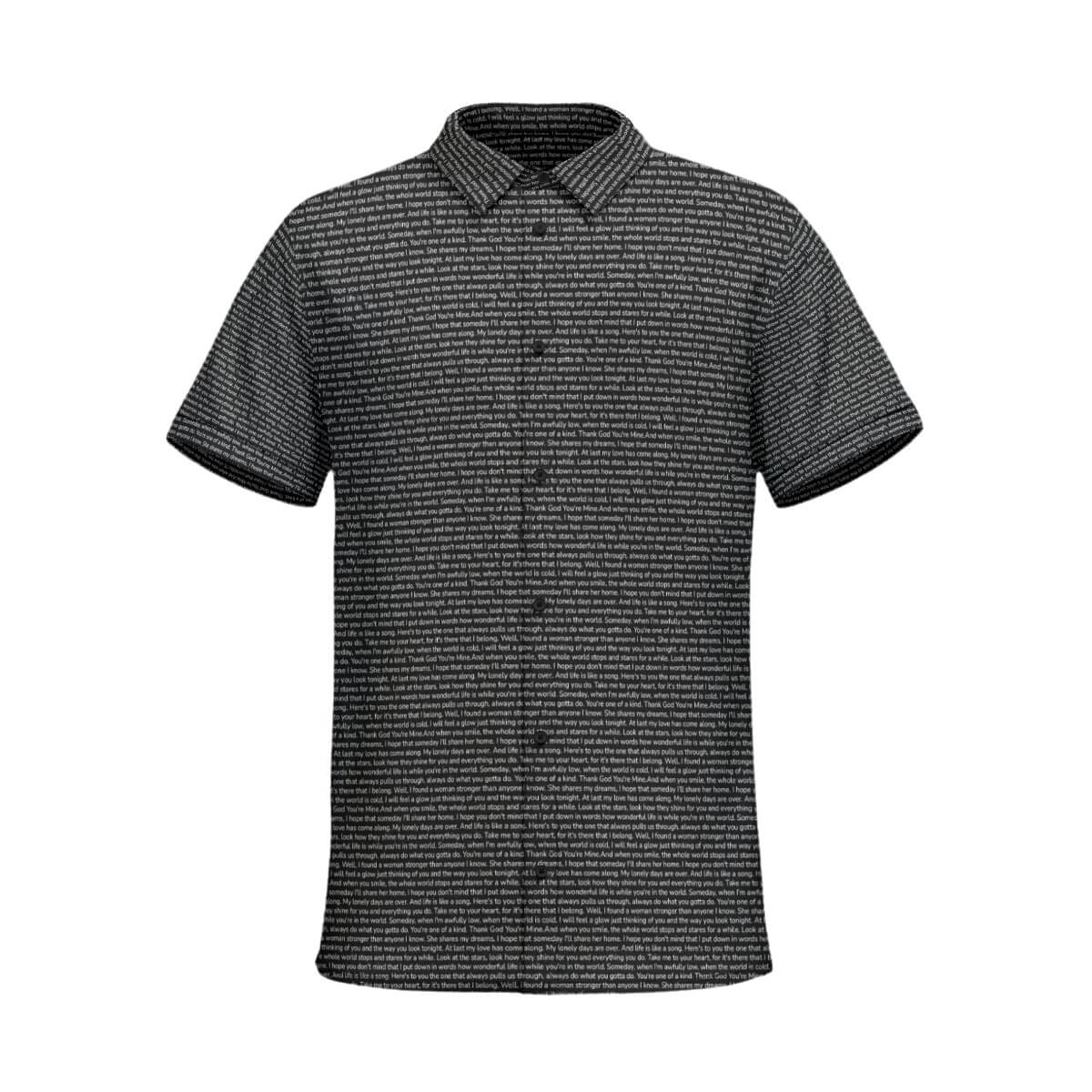 Men's Cotton Short Sleeve Button-Up Shirt