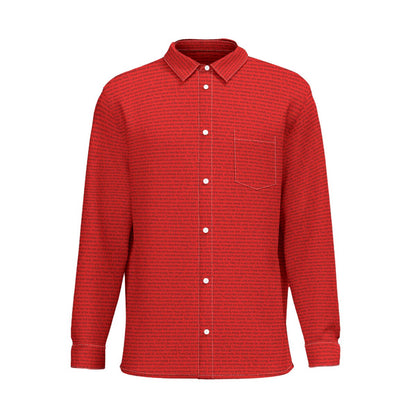 Men's Cotton Long Sleeve Pocket Button-Up Shirt