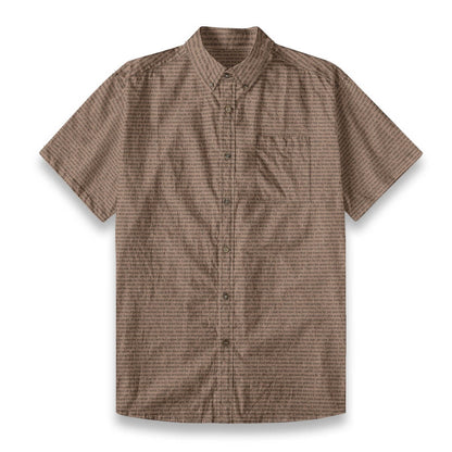 Men's Linen Textured Cotton Short Sleeve Shirt