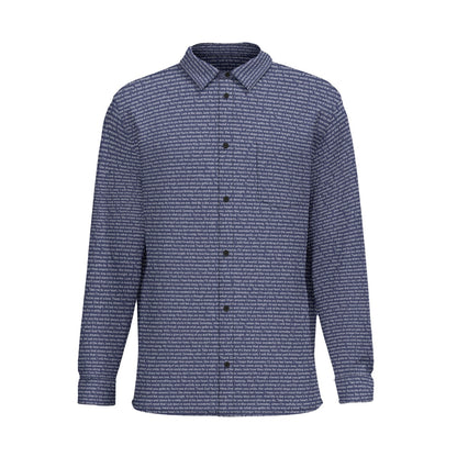 Men's Cotton Long Sleeve Pocket Button-Up Shirt