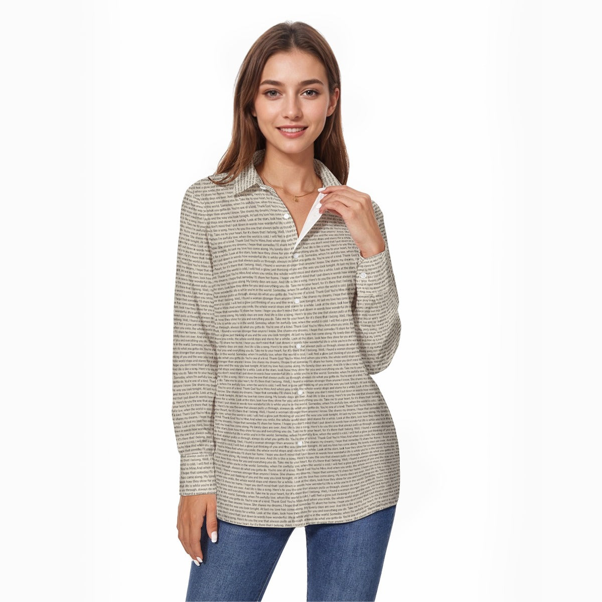 Women's Long Sleeve Button-Up Shirt