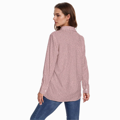 Women's Cotton Long Sleeve Button-Up Shirt