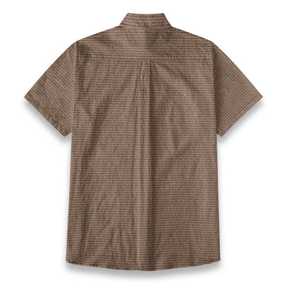 Men's Linen Textured Cotton Short Sleeve Shirt