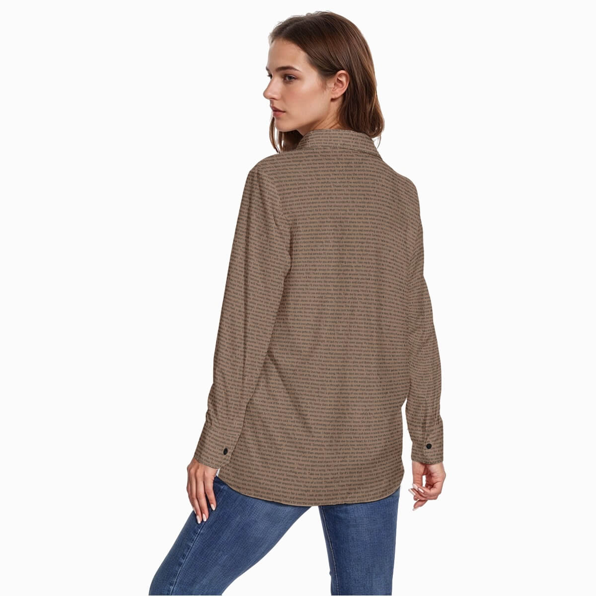 Women's Cotton Long Sleeve Button-Up Shirt