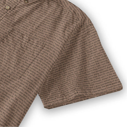 Men's Linen Textured Cotton Short Sleeve Shirt